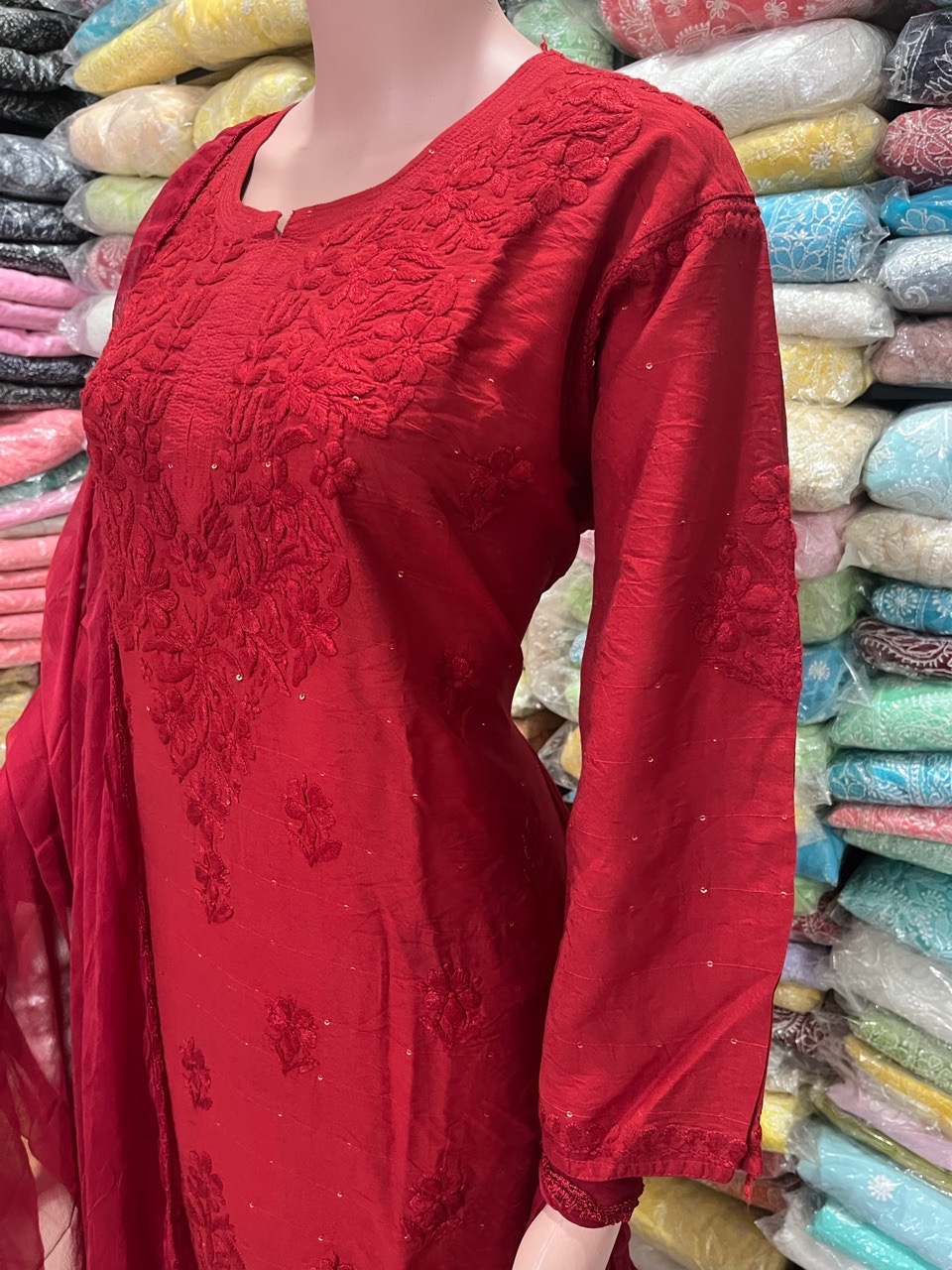 Chikankari Suit Set view 5