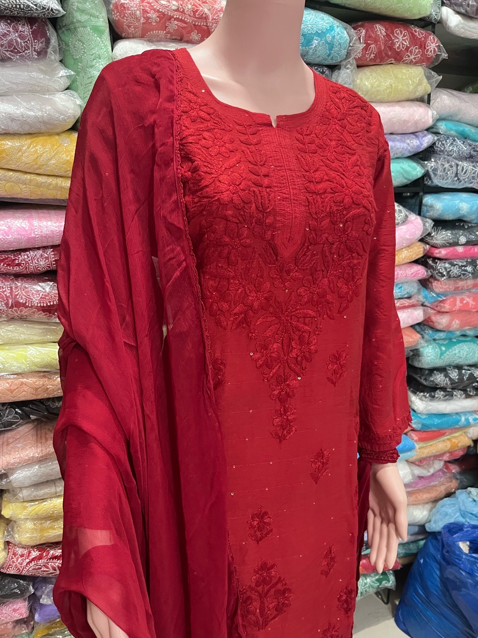 Chikankari Suit Set view 4