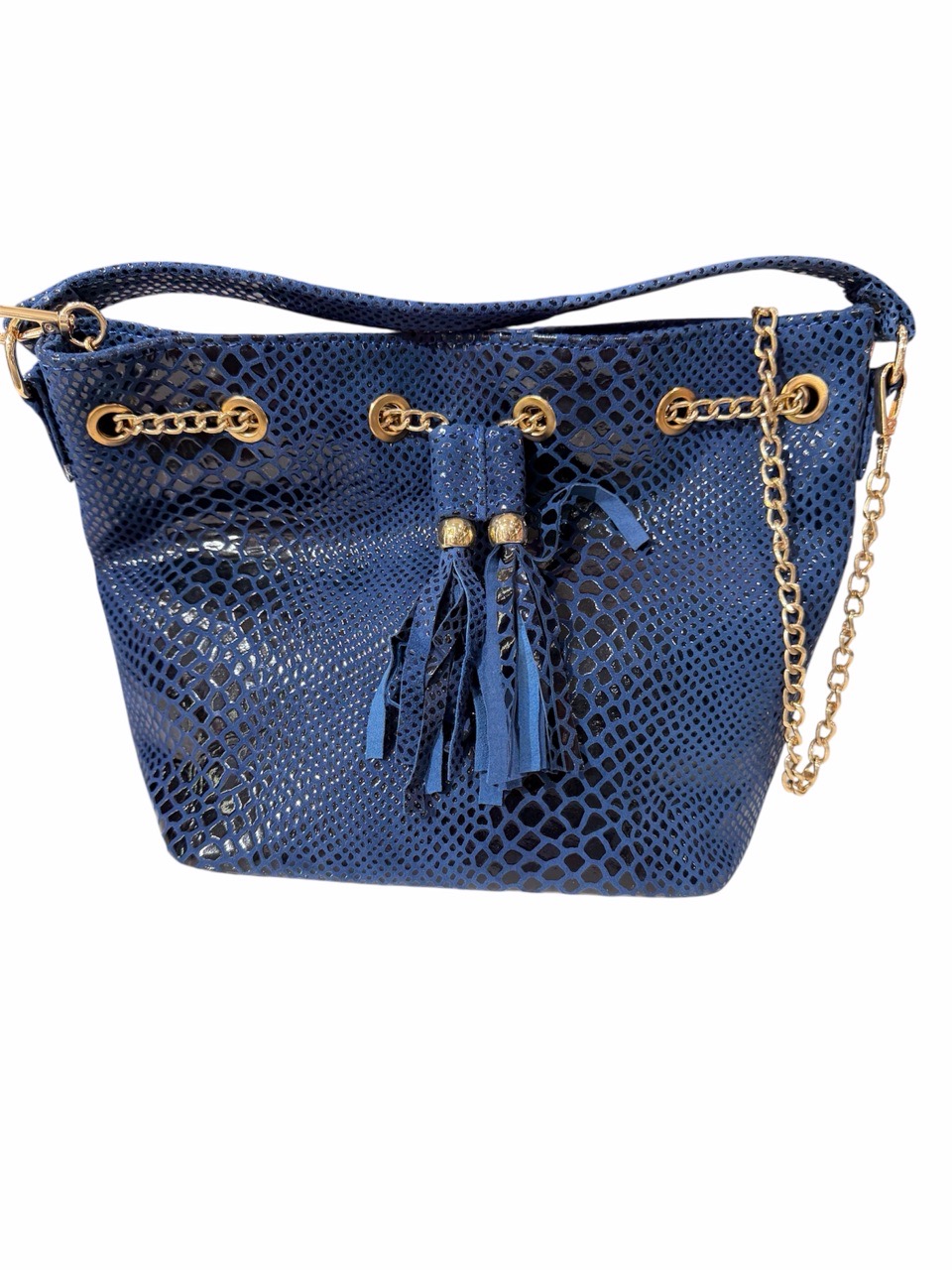 Blue Tassel Tote Bag view 10