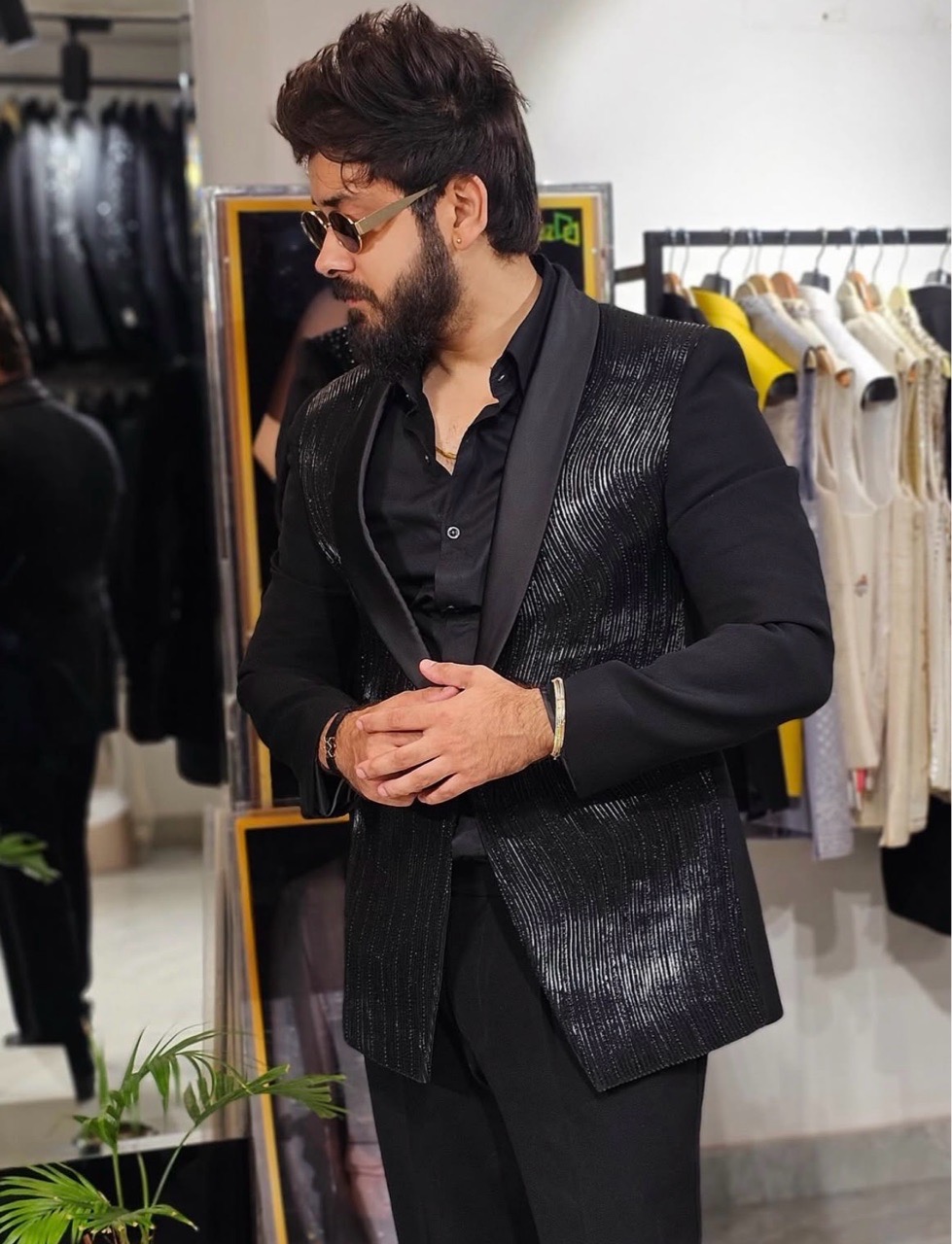 Leather Work Tuxedo With Pants And Black Shirt view 2