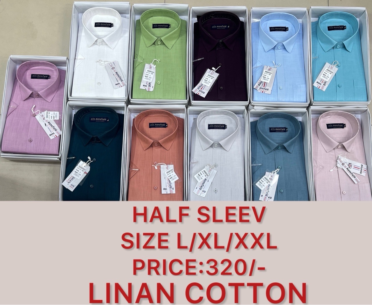 Mensfield Half Sleeve LINAN Shirt ART NO 11045