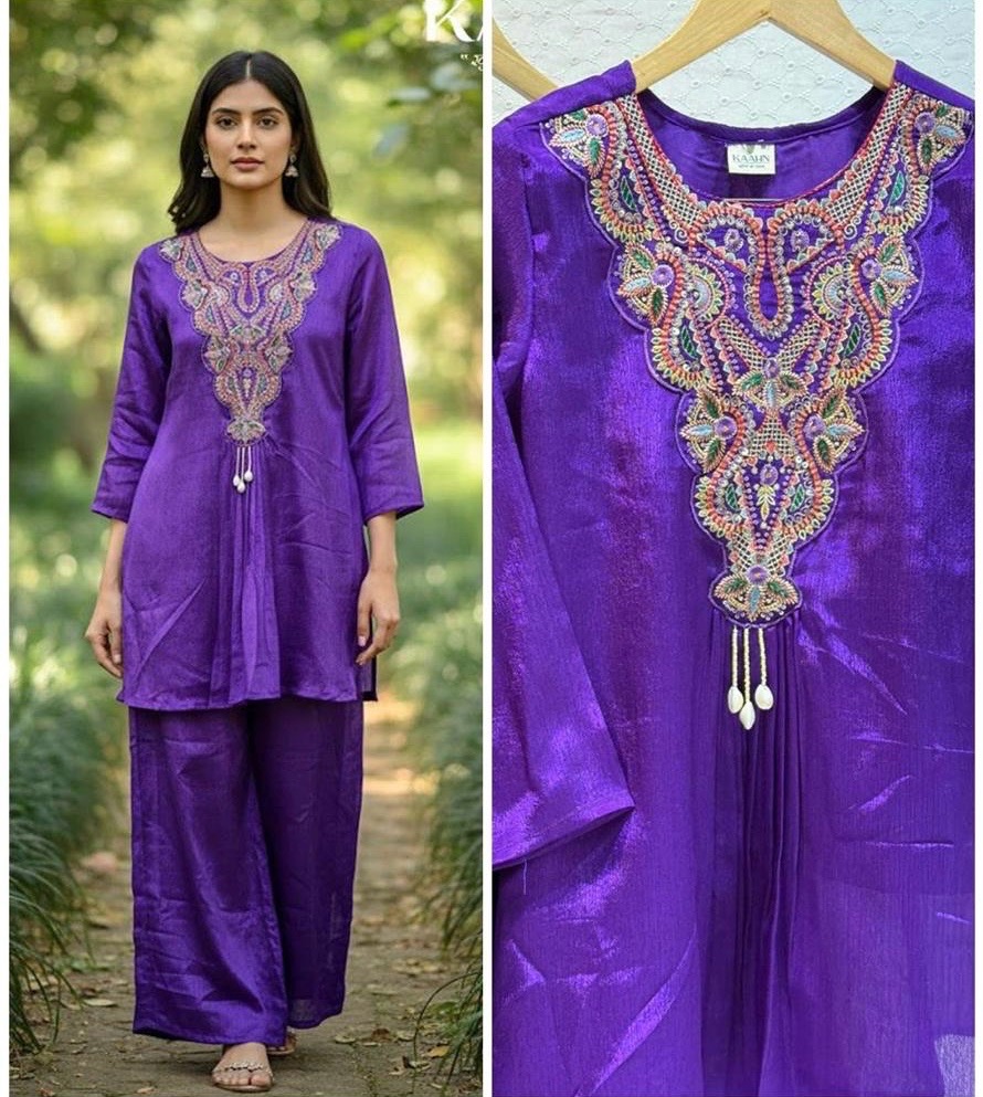 Short Kurti With Wide Leg Plazzo