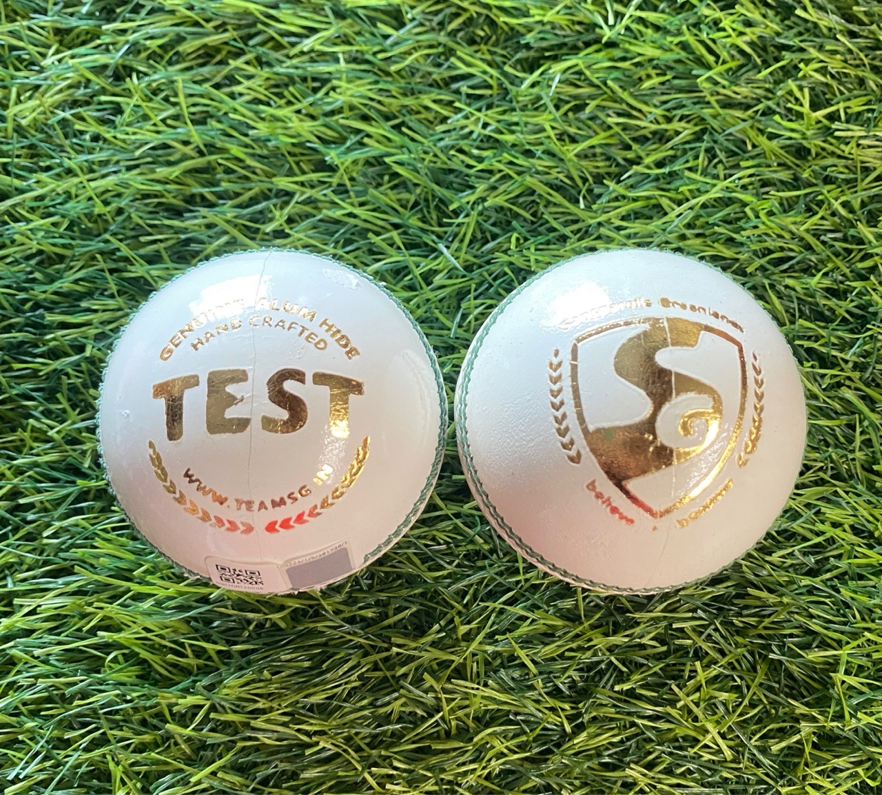 SG Test White Cricket Ball view 2