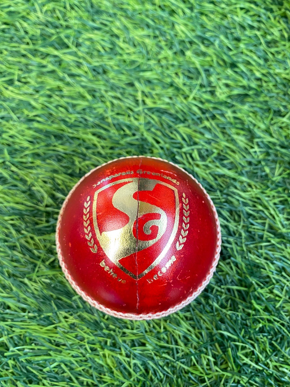 Tournament Red Leather Cricket Ball view 3