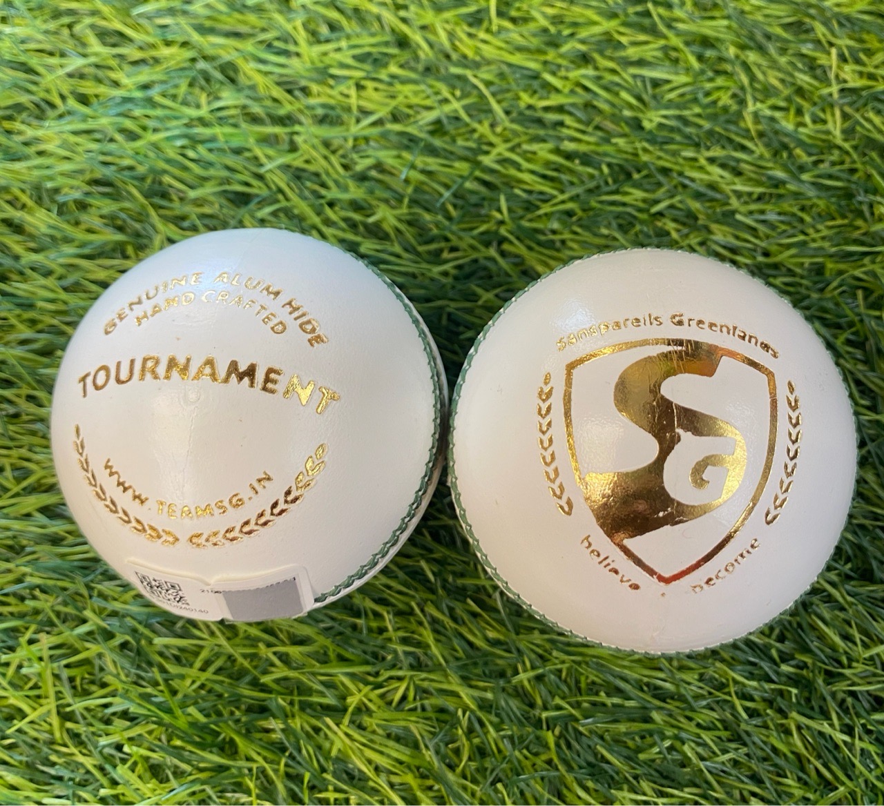 SG Tournament  White Cricket Ball view 2