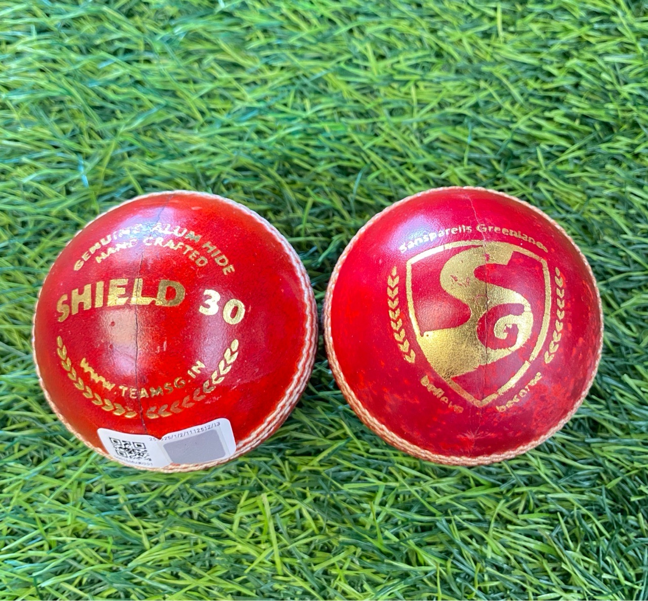 SG Red Shield 30 Cricket Ball view 2
