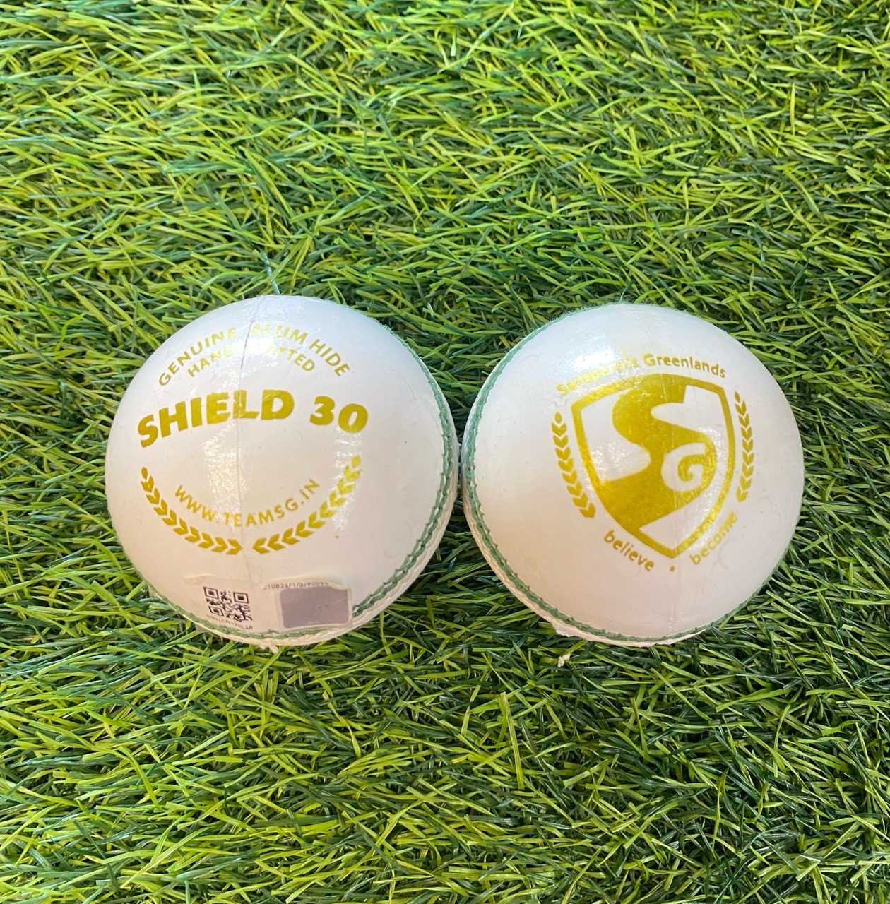 SG White Shield 30 Cricket Ball view 2