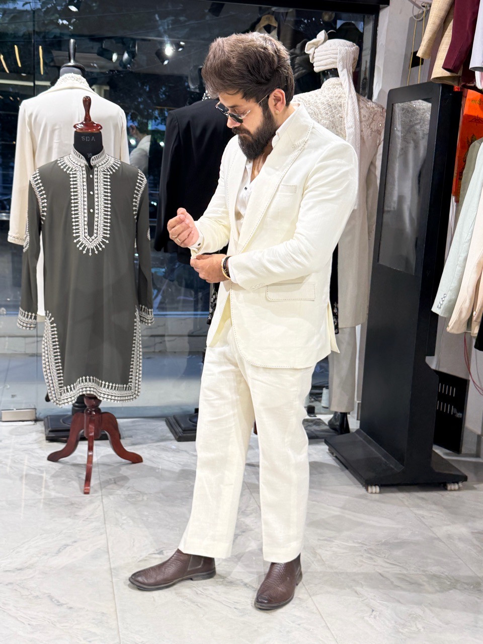 Designer Double Breasted Suit view 8