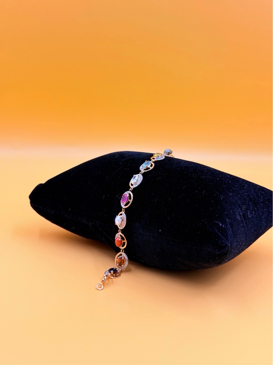 Gold Navratan Bracelet