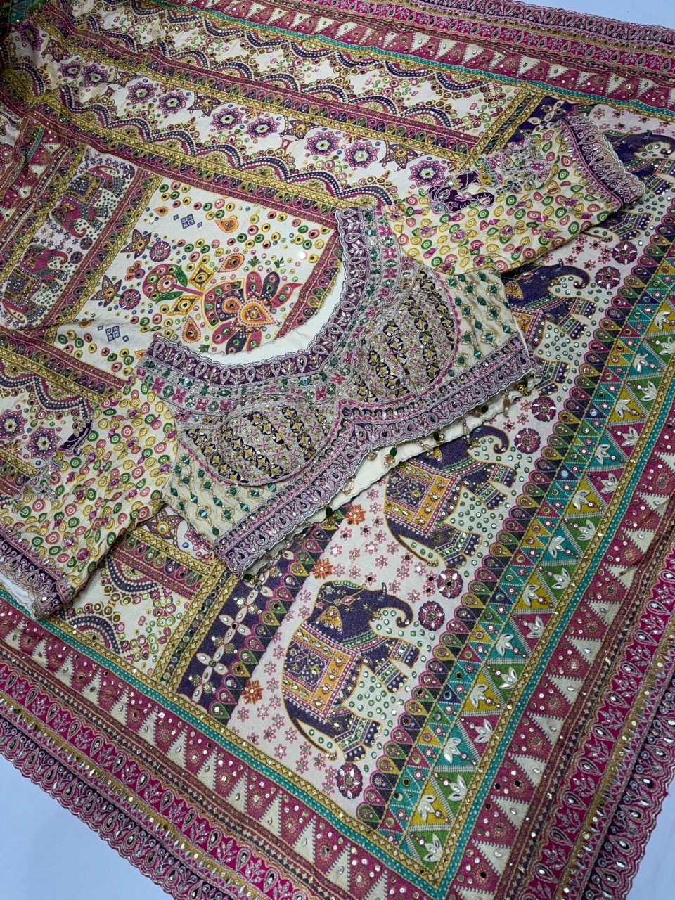 Traditional Saree with Elephant Motif view 2