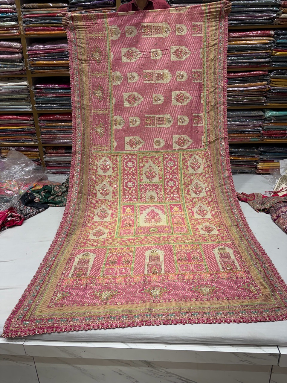 Embroidered Silk Saree view 5