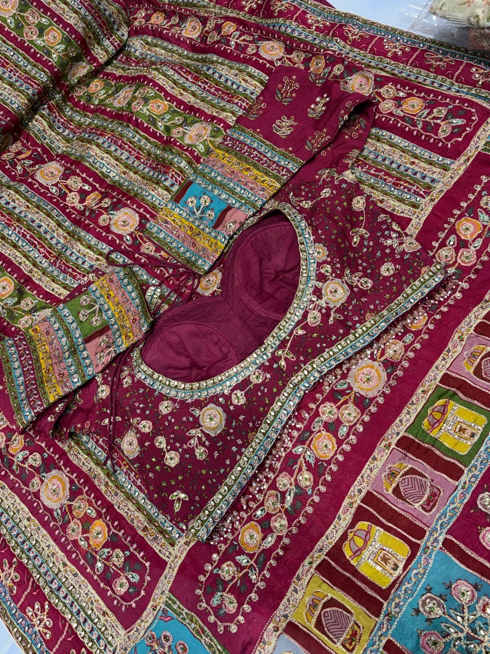 Traditional Embroidered Saree view 3