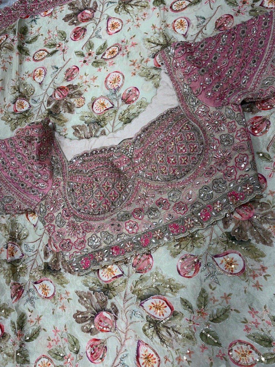 Embroidered Floral Saree view 3