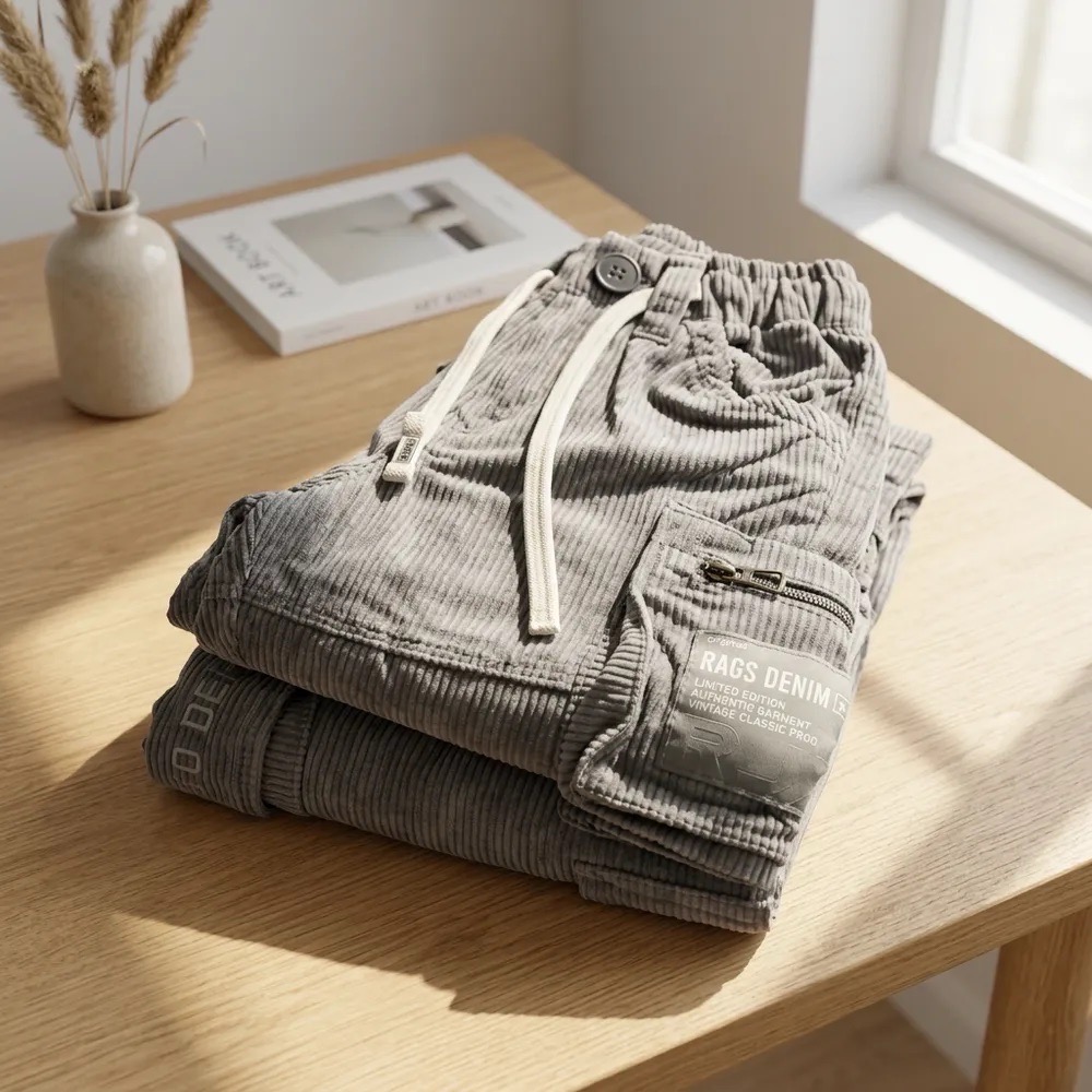 Denim Cargo Pants view 2
