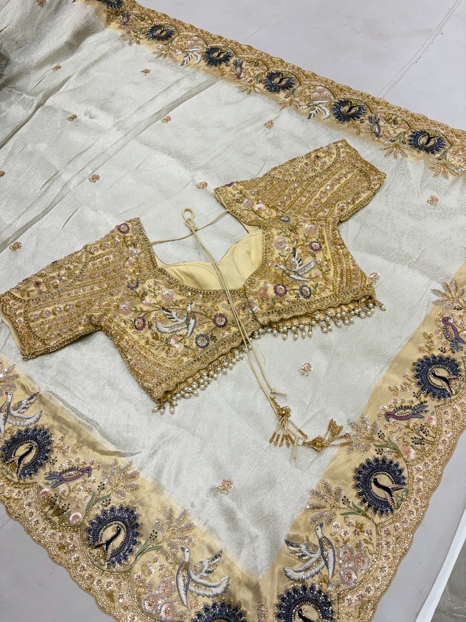 Embroidered Bridal Lehenga view 3