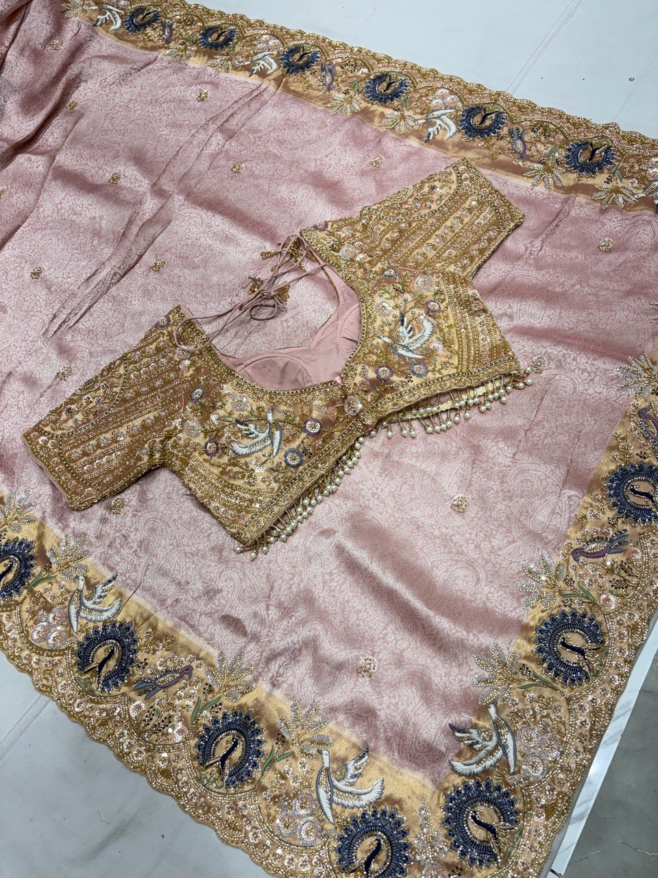 Embroidered Silk Sareee view 3