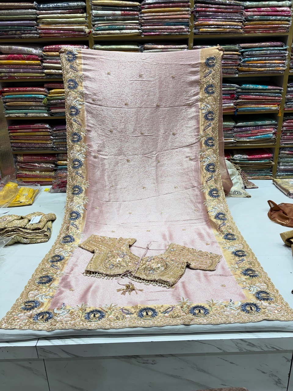 Embroidered Silk Sareee view 5