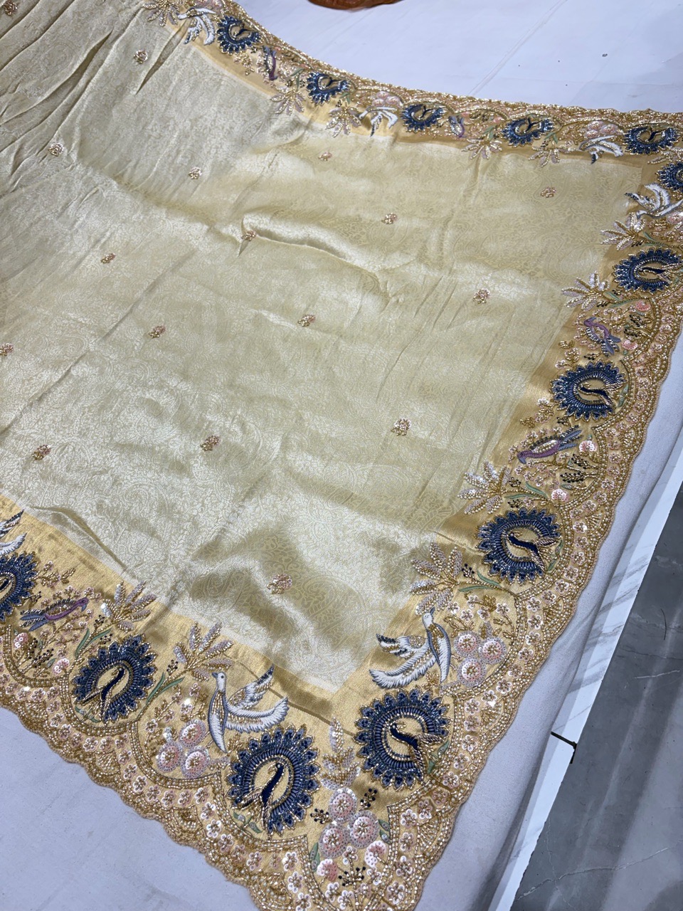 Embroidered Bridal Saree view 6