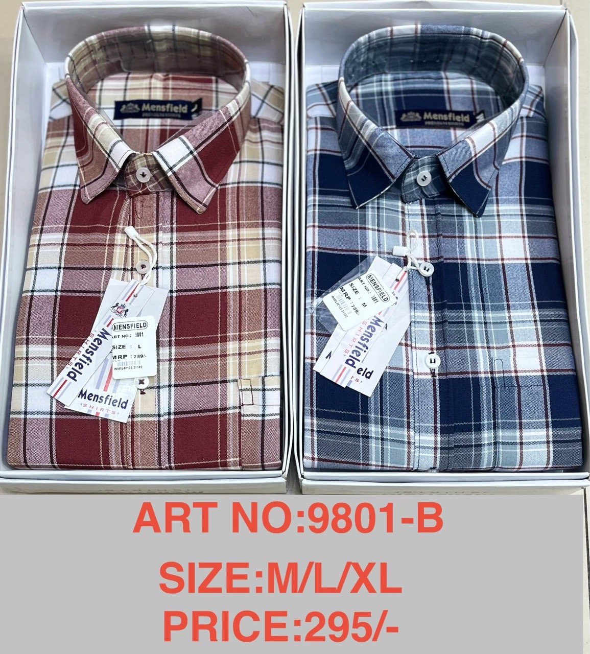 CHECK Shirt ART NO:9801-B view 2