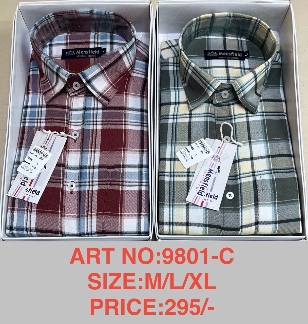 CHECK Shirt. ART NO:9801-C view 2