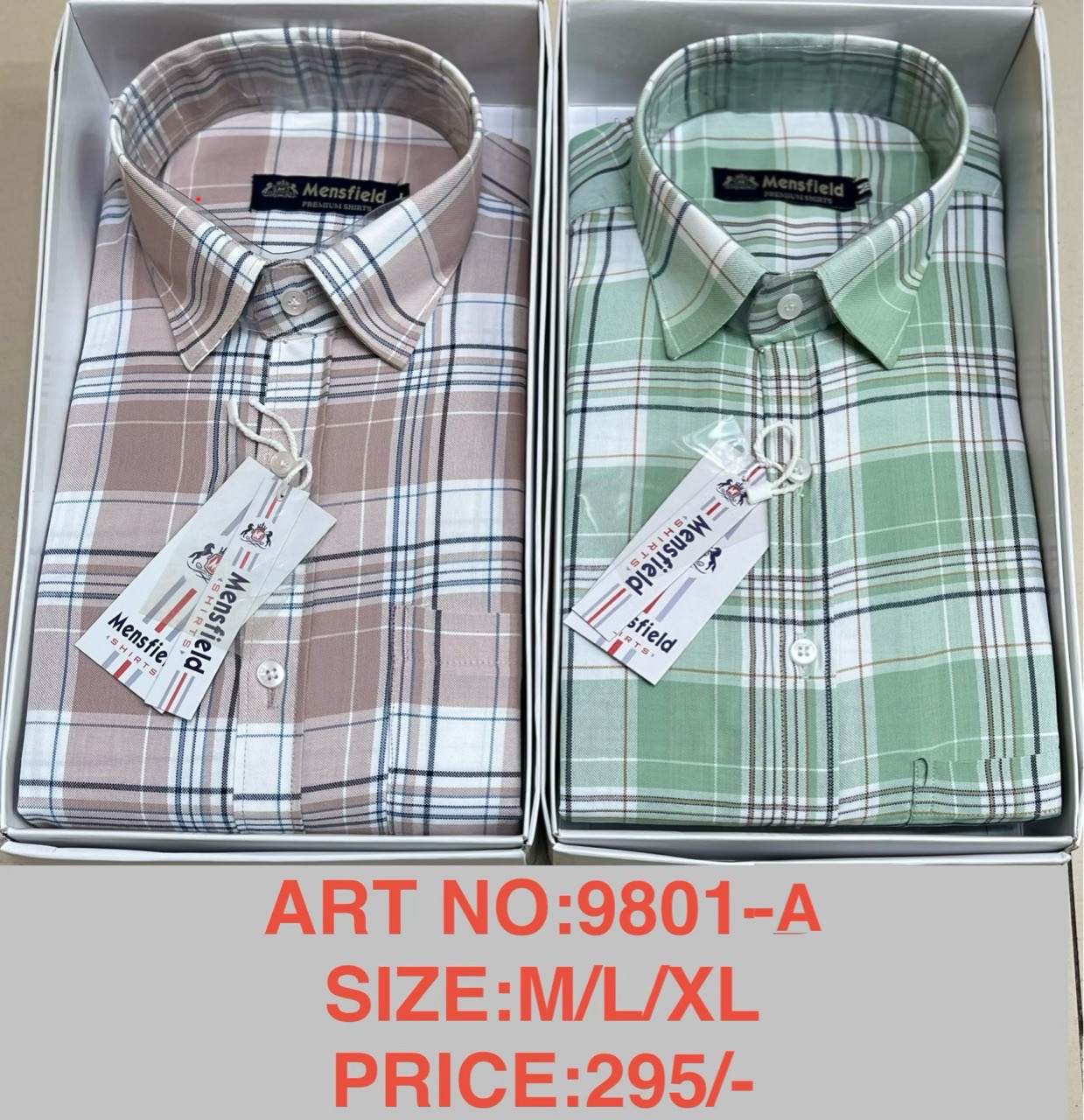 Mens Checked Shirt ART NO 9801-A view 2