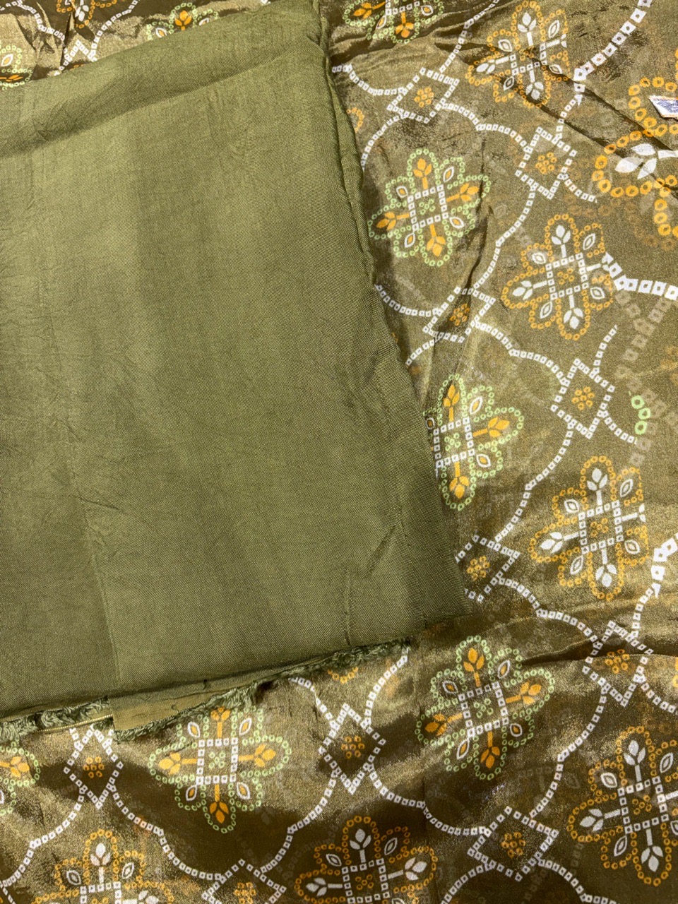 Dark Green Ajrakh Printed Suit view 5