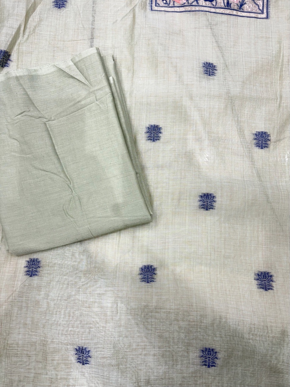 Cow Designed Unstitched Suit Set view 4