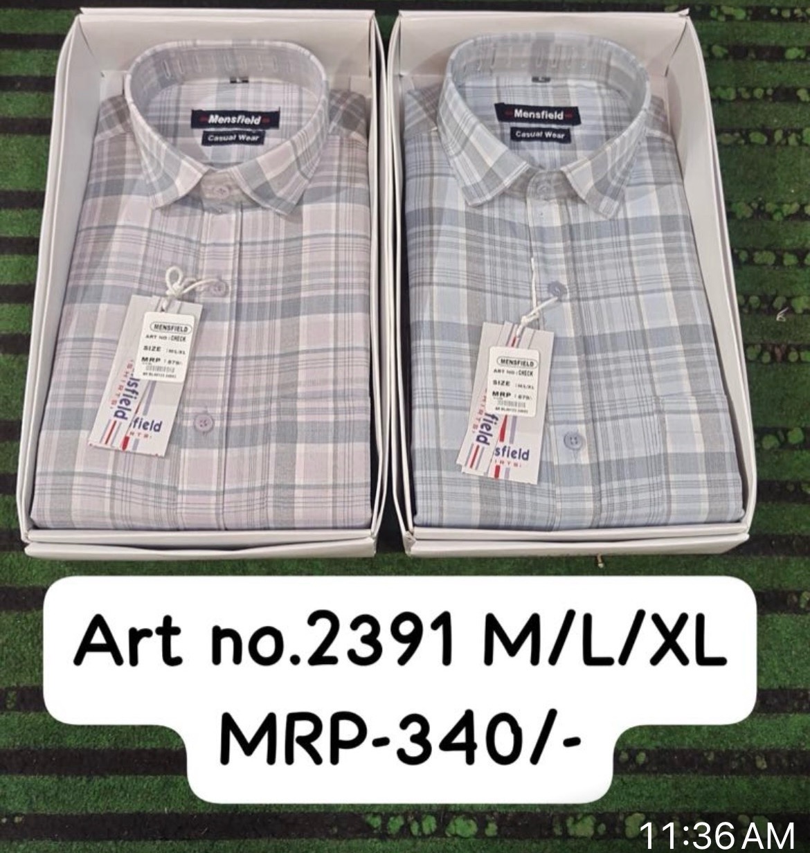 Mensfield Check Shirts ART NO:2391 view 2