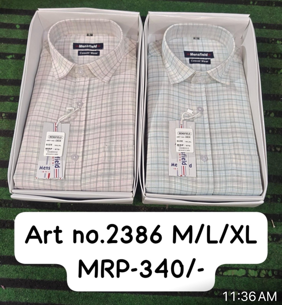 MensField Check Shirt ART NO:2386 view 2