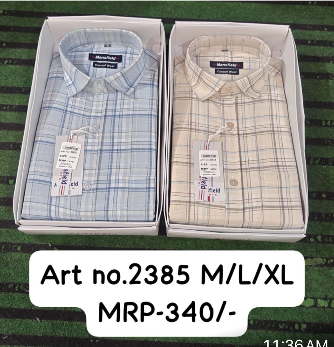 Mensfield Check Shirt ART NO:2385 view 2