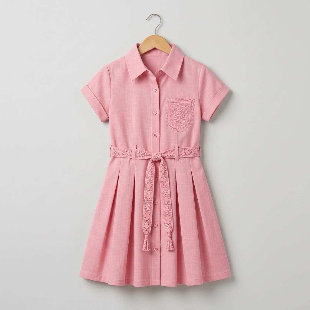 Snow Pink Girls Dress view 2