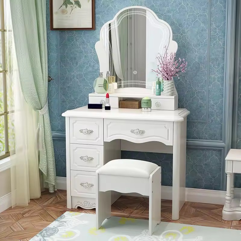 Elegant White Dressing Table view 2