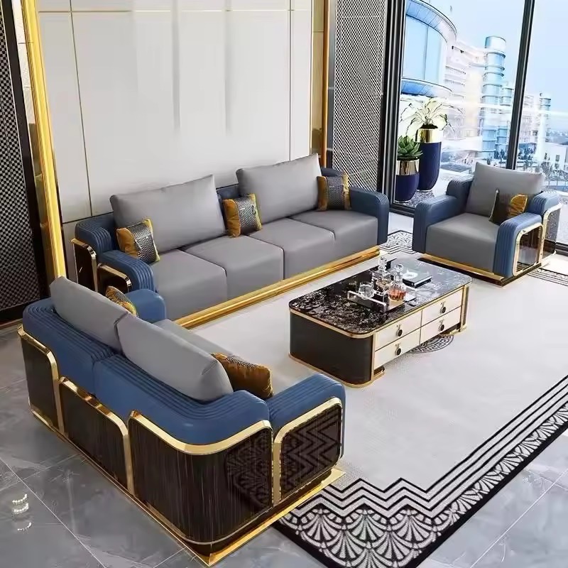 Luxurious Grey Sofa Set view 2