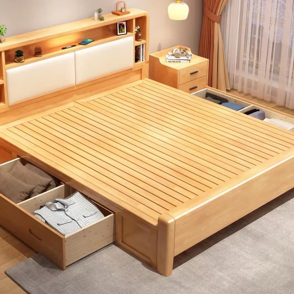 Wooden Storage Bed view 2