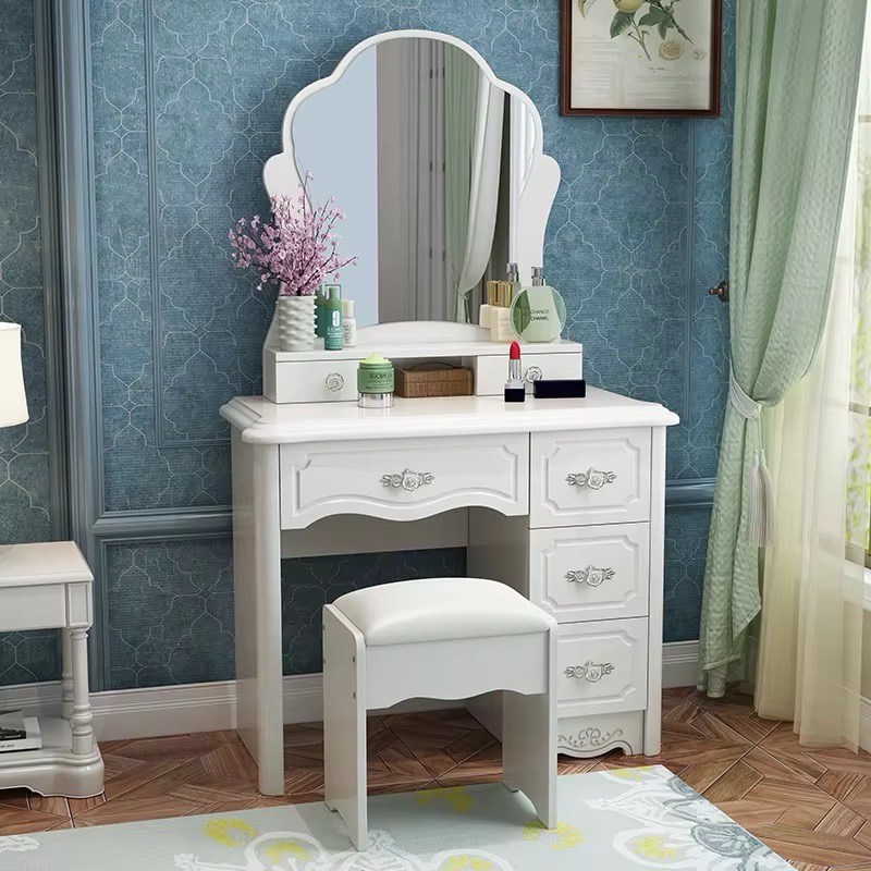 Elegant White Dressing Table view 3