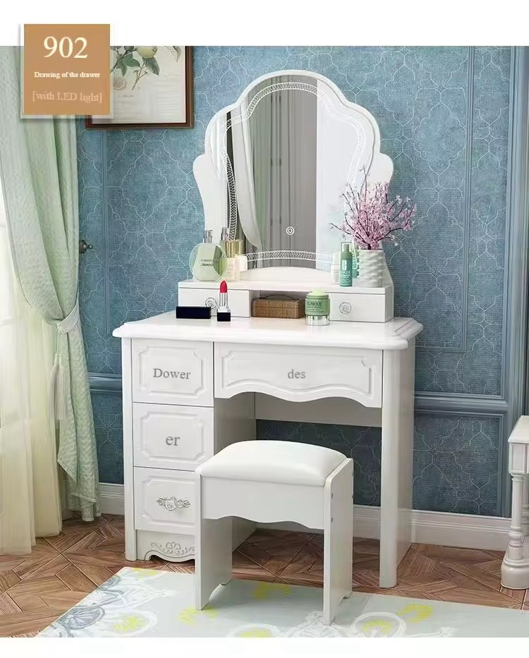 Elegant White Dressing Table view 4