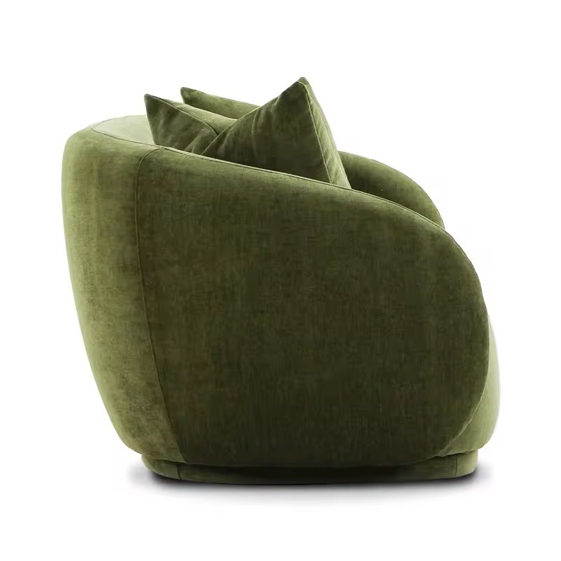 Green Velvet Sofa view 7