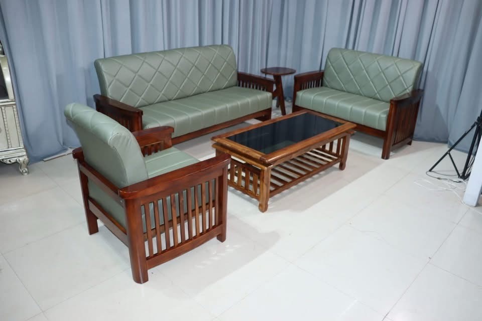 Elegant Wooden Sofa Set view 3