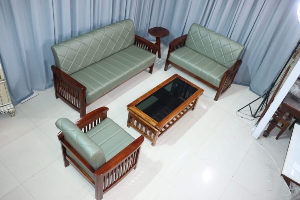 Elegant Wooden Sofa Set view 4