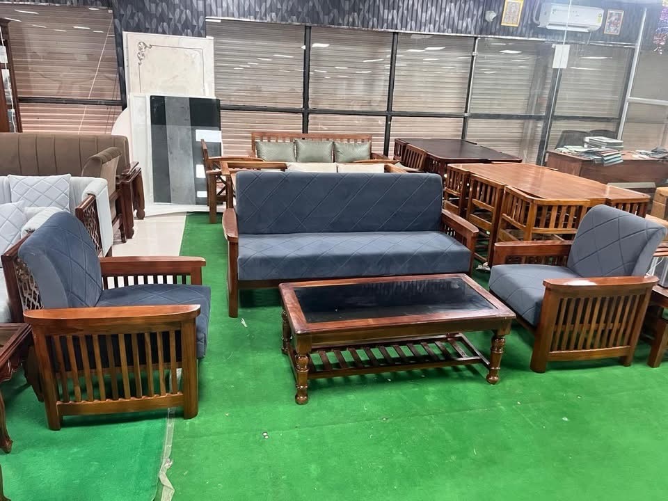 Elegant Wooden Sofa Set view 6