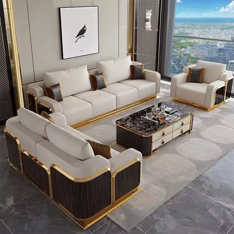 Luxurious Grey Sofa Set view 3