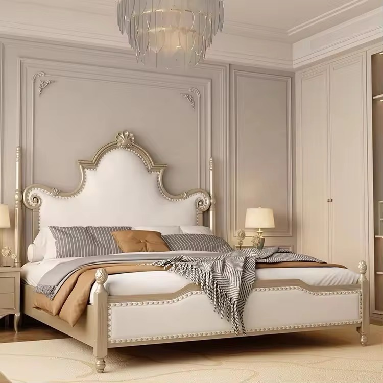 Luxury Wooden Carving Bed view 2