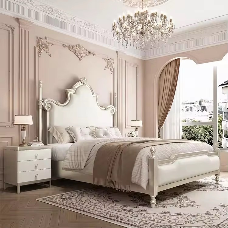 Luxury Wooden Carving Bed view 3