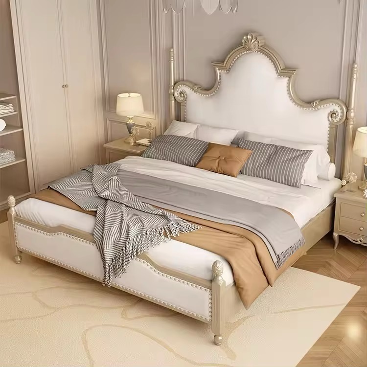 Luxury Wooden Carving Bed view 4