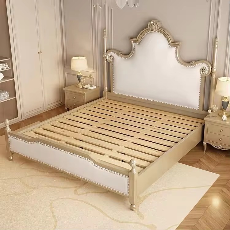 Luxury Wooden Carving Bed view 5