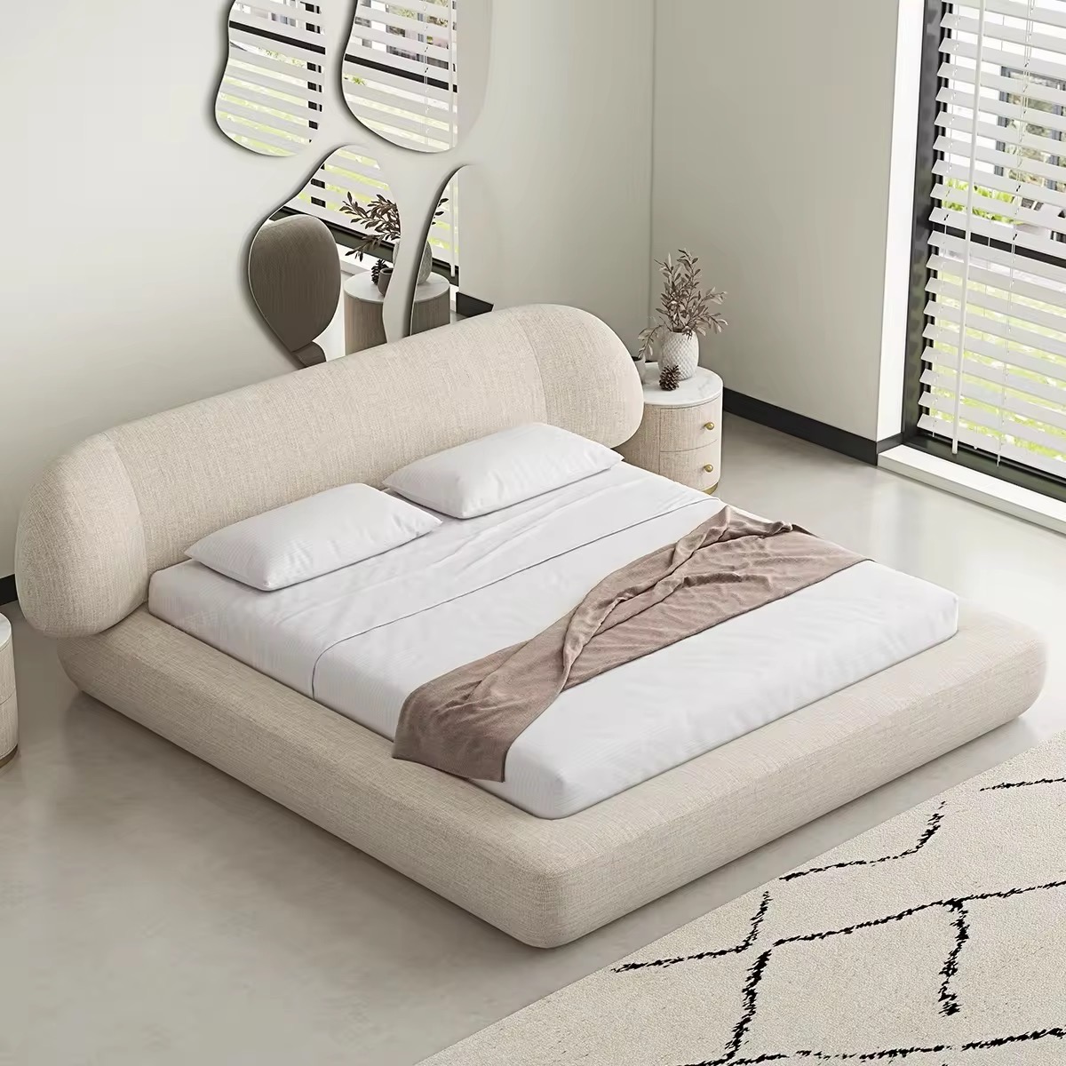 Modern Upholstered Bed view 2
