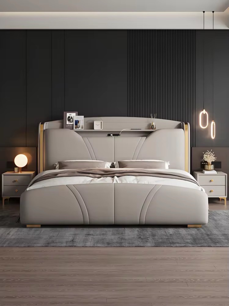 Modern Upholstered Bed view 3
