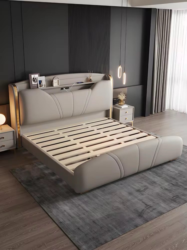 Modern Upholstered Bed view 4