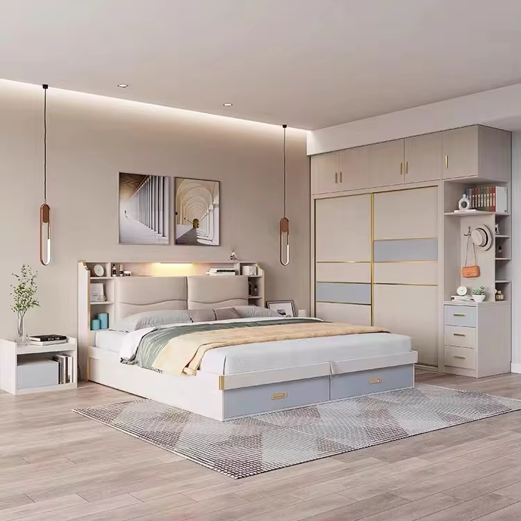 Modern Wooden Bed view 2