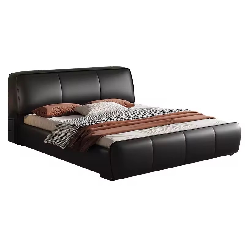 Leatherette King Size Bed view 2